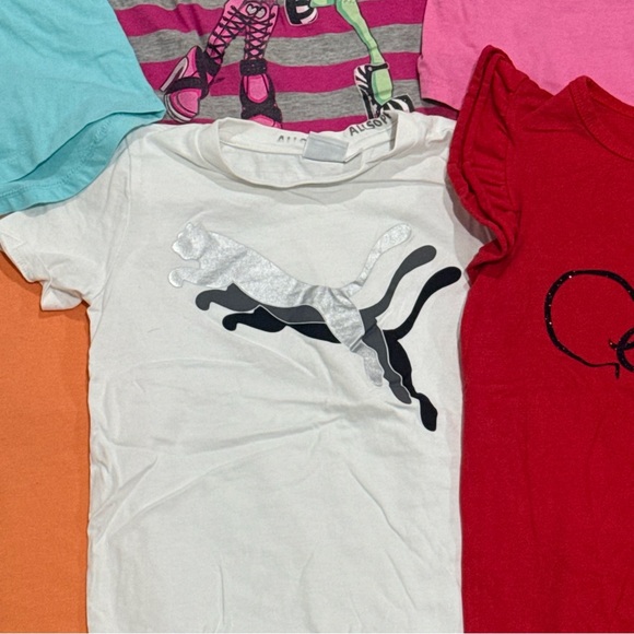 Girls Graphic T-Shirt Bundle Size 6/7 Justice Puma Monster High Healthtex GUC - Picture 9 of 14